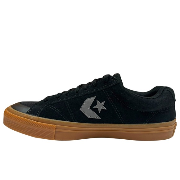 Converse Mens Suede Skate Sneakers Size 10.5 Black Gum Sole Sport Casual Lace up - Picture 5 of 11